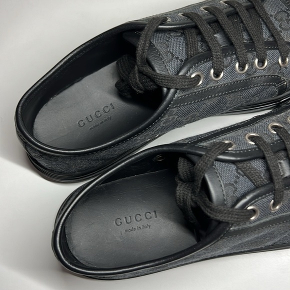 Gucci Canvas & Leather Black Sneaker Women’s Size US 7.5 - Picture 9 of 16